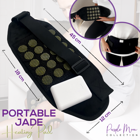 Purple Moon Jade Infrared Portable Heating Pad with Rechargeable 10,000mAh Power Bank