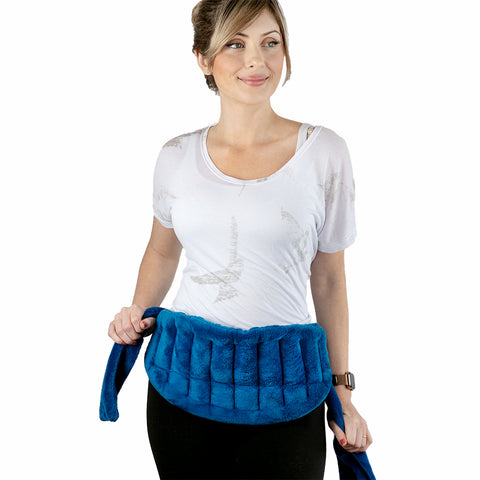 Microwavable Heat Wrap with Ties, Med Blue