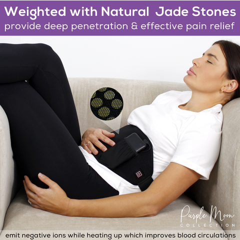 Purple Moon Jade Infrared Portable Heating Pad with Rechargeable 10,000mAh Power Bank