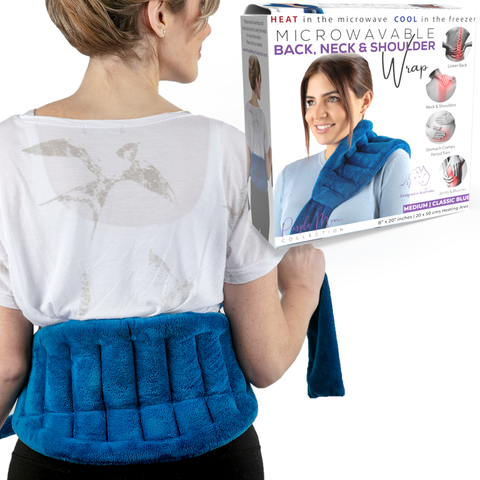 Microwavable Heat Pack - Microwave Heating Pad for Back, Neck & Shoulder Pain 20x50cm (BLUE)