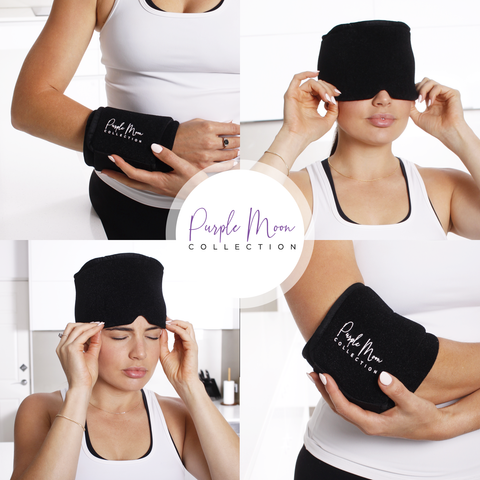 Purple Moon Migraine Relief Cap & Dry Eyes Sleep Mask 2PK